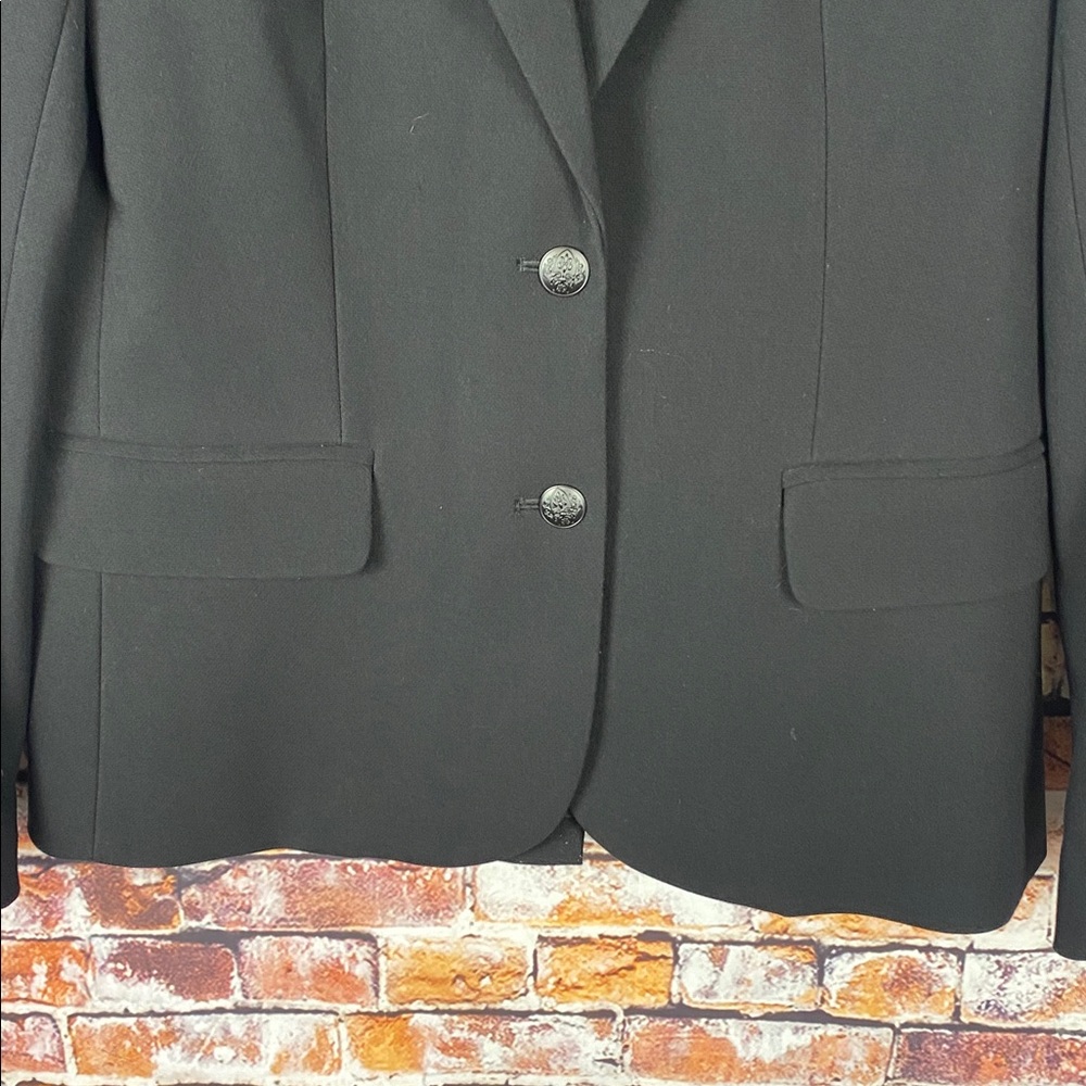 J. Crew Classic Black Button Closure Suit Blazer Sz 8 - Picture 6 of 15